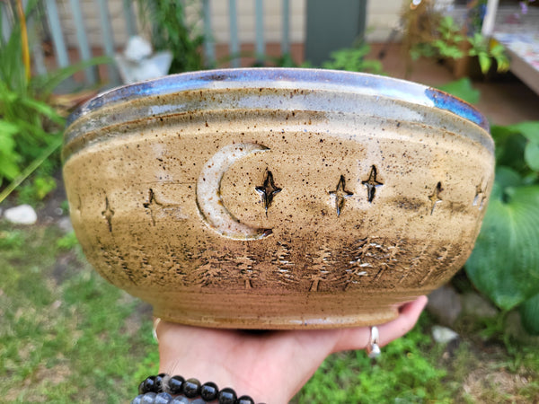 Large Moon and Stars Bowl by Liz Butler