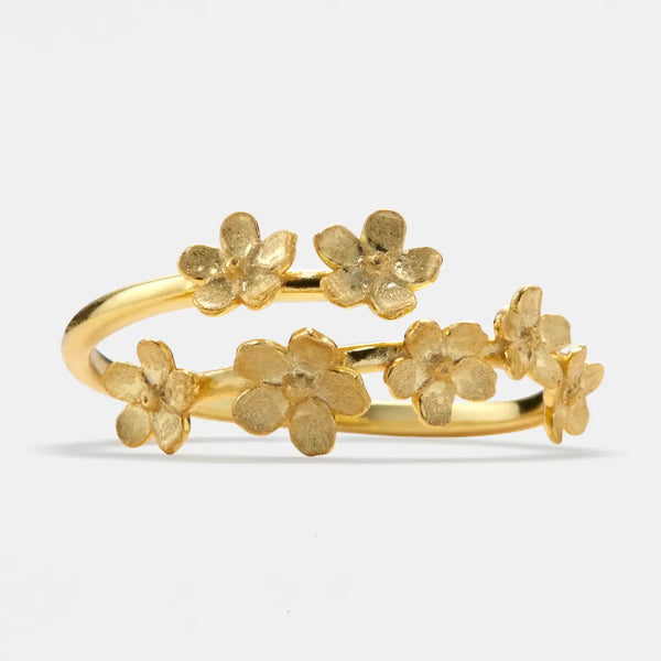 Cherry Blossom Sakura Flower Ring in 925 Sterling Silver