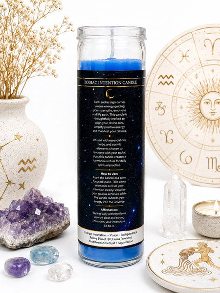 Zodiac Intention Candle: Aquarius - The Water-Bearer