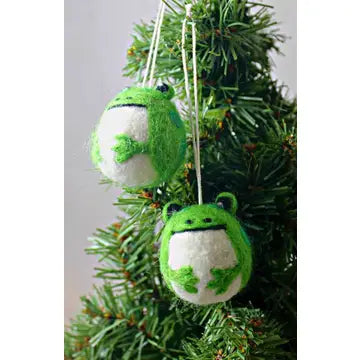 Felt Frog Ornament