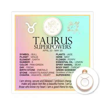 Zodiac Superpowers - Card & Charm