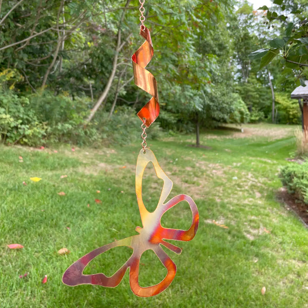 Large Natural Copper Spinner -Butterfly
