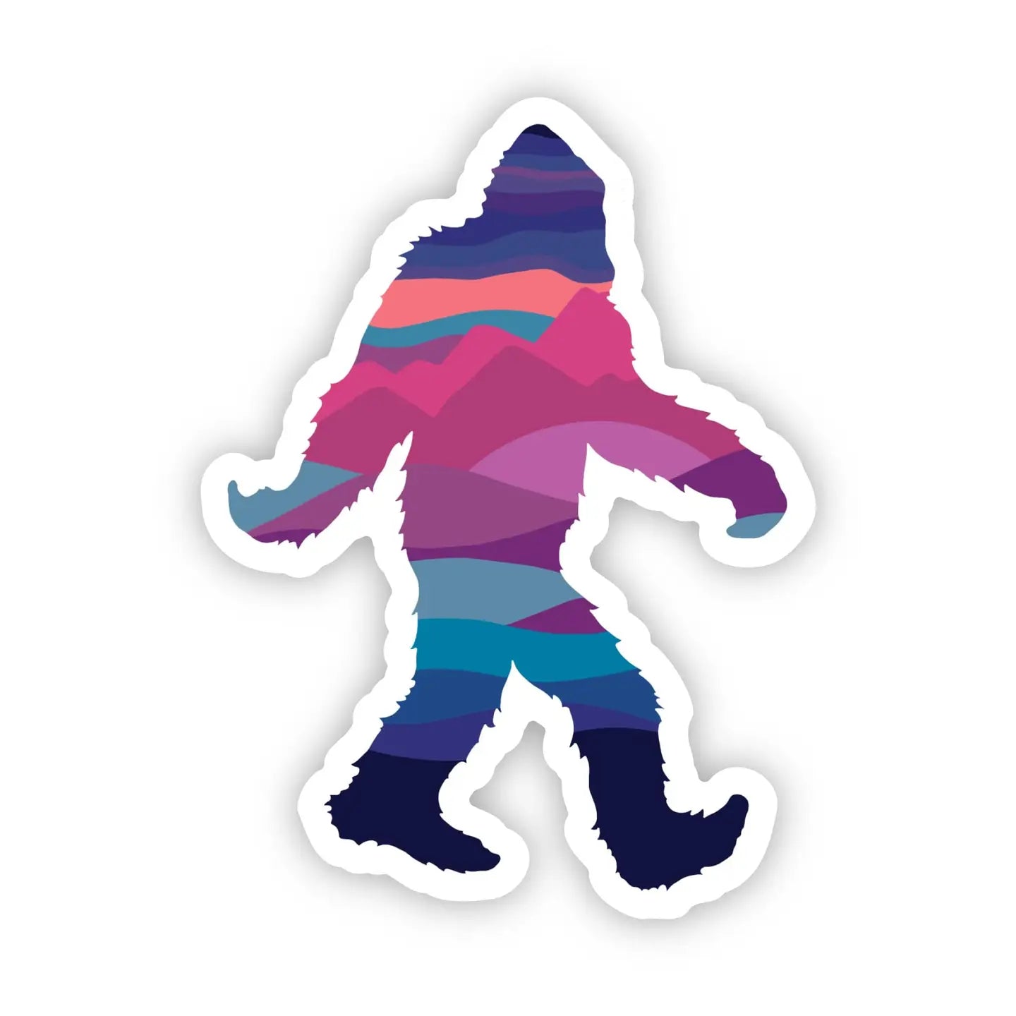 Big Foot Sunset Colors Sticker