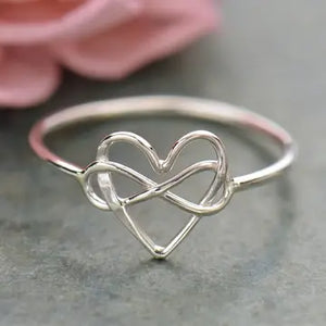 Sterling Silver Infinity Heart Ring