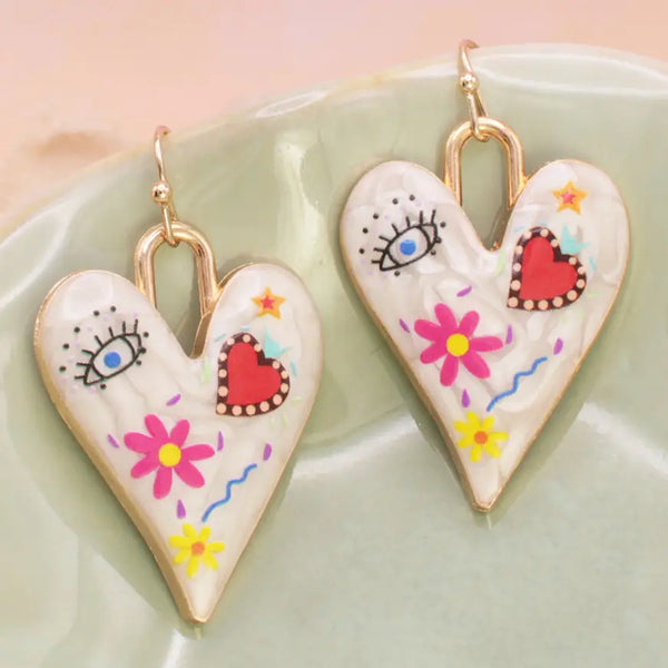 Iconic Looks Gold Heart Icon Earrings