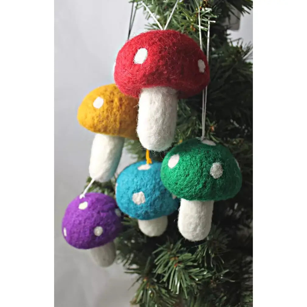 Felt Mushroom Ornament