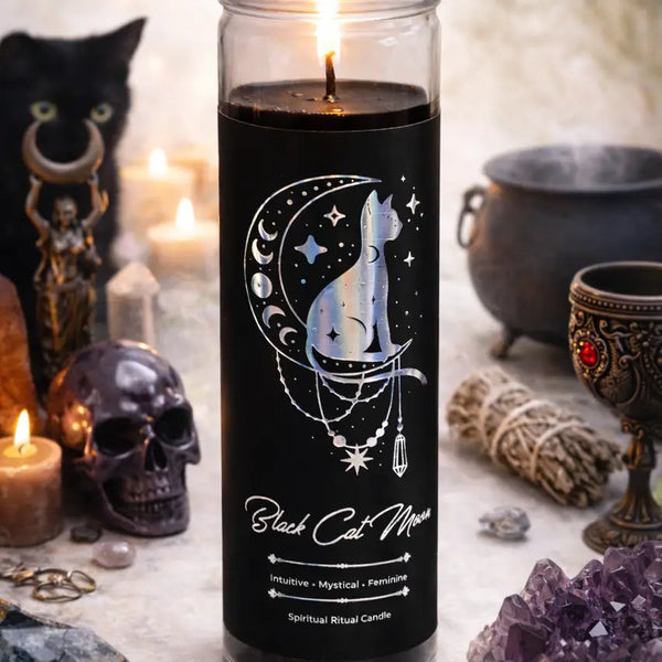 Black Cat Moon Ritual Jar Candle