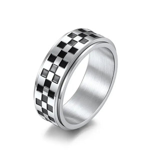 Checkered Flag Fidget Rings