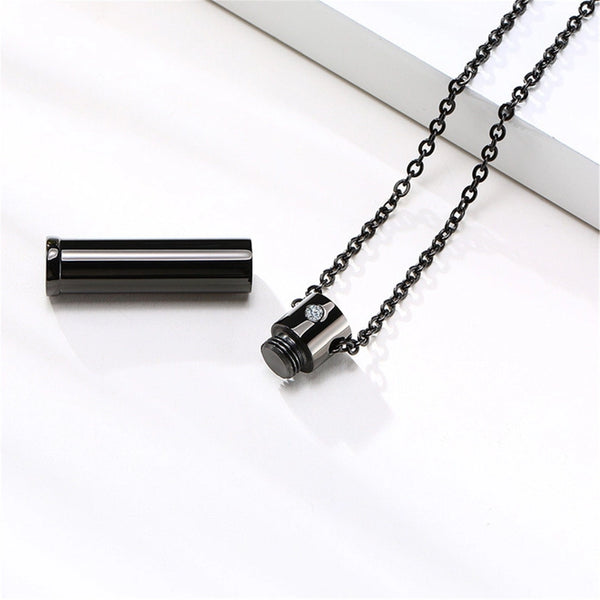 Stainless Steel Urn Pendant Necklace