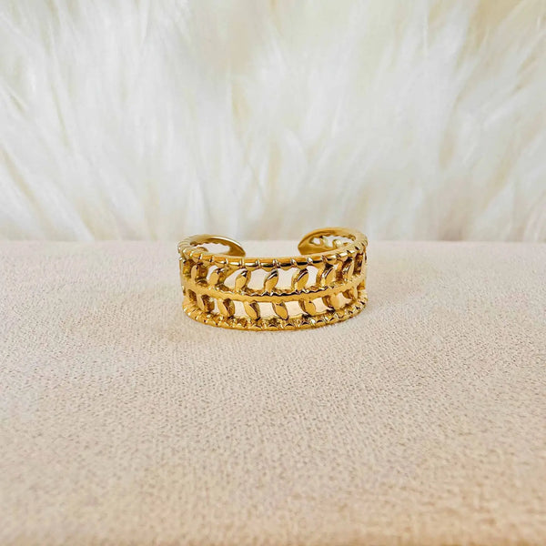 Leaf Thumb Ring - Veil Design Stainless Steel Gift