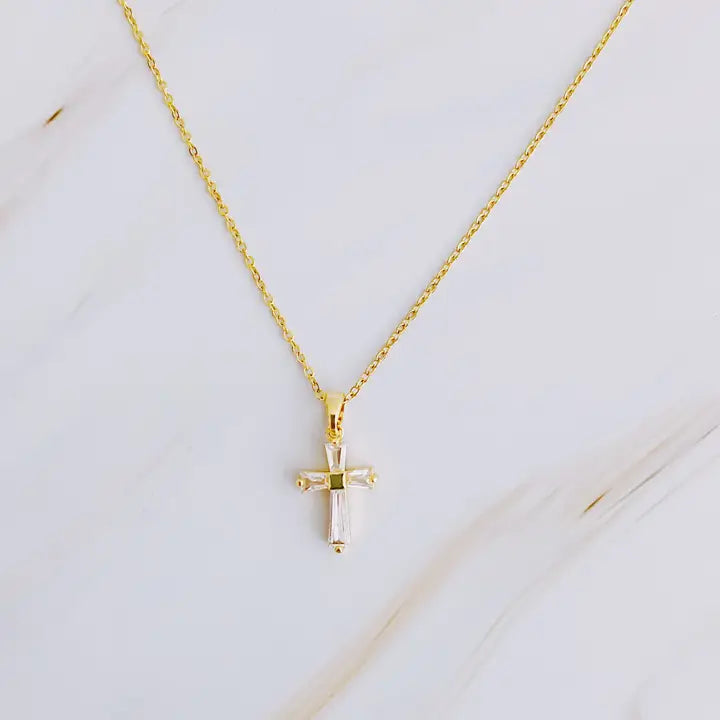 My Dear Crystal Cross Necklace