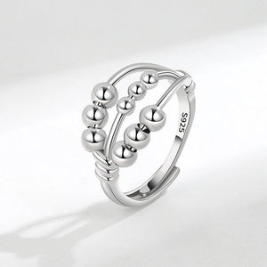 Bead Anxiety Adjustable Fidget Spinner Ring