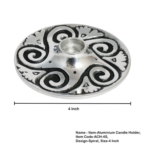 Spiral Metal Chime Candle & Incense Holder