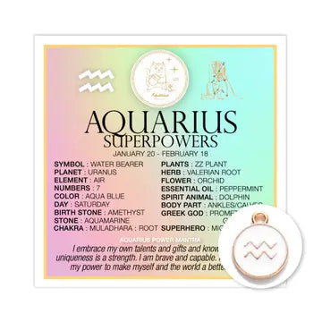Zodiac Superpowers - Card & Charm