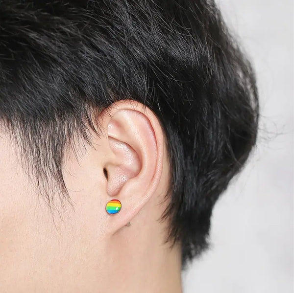 Rainbow LGBTQ Pride Dainty Stud Earrings