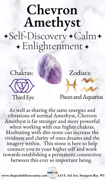 Chevron Amethyst - Polished Tumble