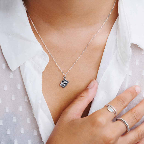 Sterling Silver Camera Necklace