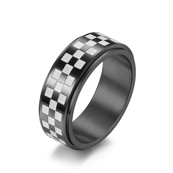 Checkered Flag Fidget Rings