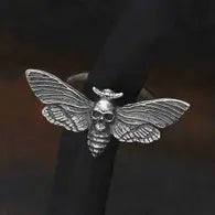 Realistic Deaths Head Moth Ring