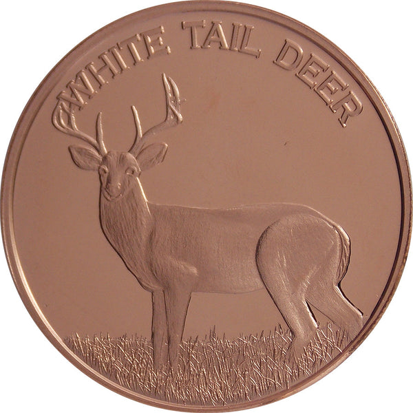 Wildlife Design 1 oz Pure .999 Copper Round Bullion Coin in Capsule