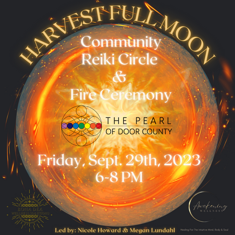 Harvest Full Moon Community Reiki Circle + Fire Ceremony September 29th, 2023