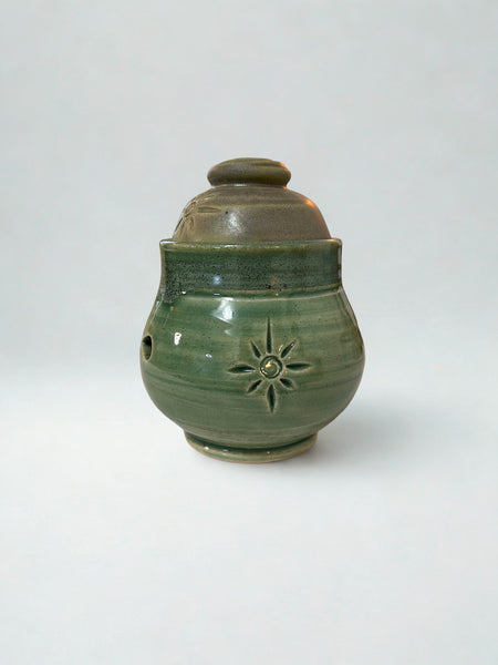Green Garlic Jar by Liz Butler