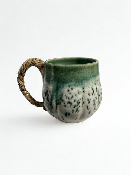 Green Gourd Mug by Liz Butler