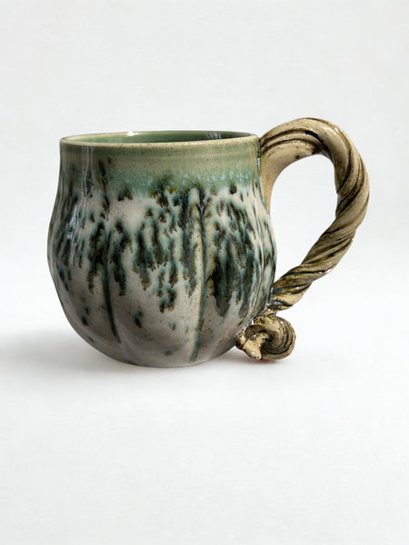 Green Gourd Mug by Liz Butler