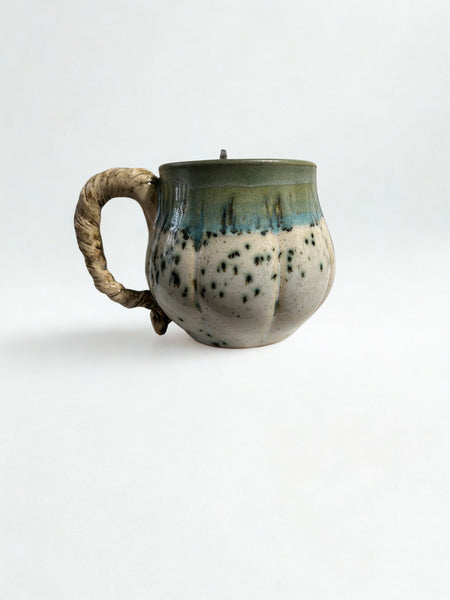 Green Gourd Mug by Liz Butler