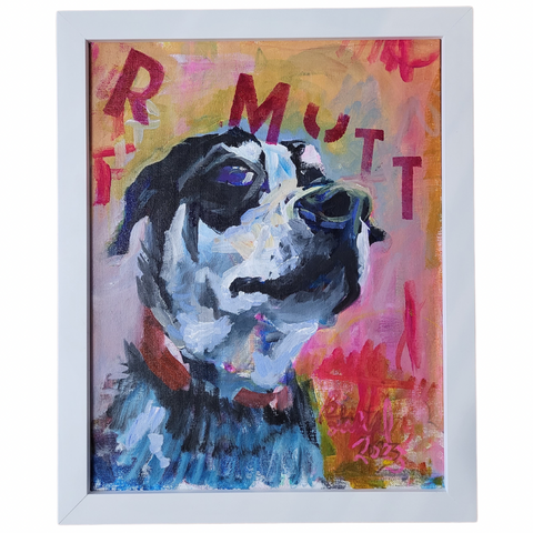 “R. Mutt” Acrylic Painting By Ernest Beutel