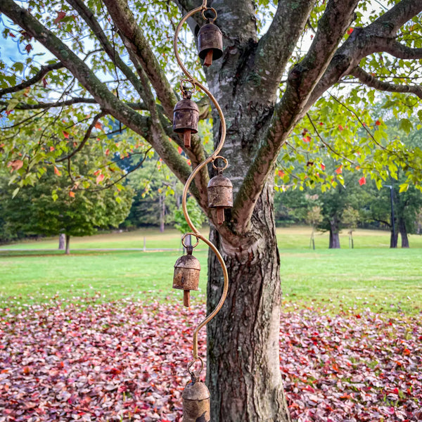 Curved Stem Bell Wind Chimes - 7 Bells