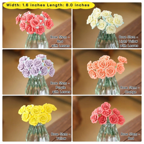The Forever Bloom - Hand-Sculpted Rose Stem