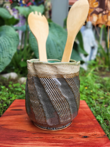 Ridged Utensil Holder by Liz Butler