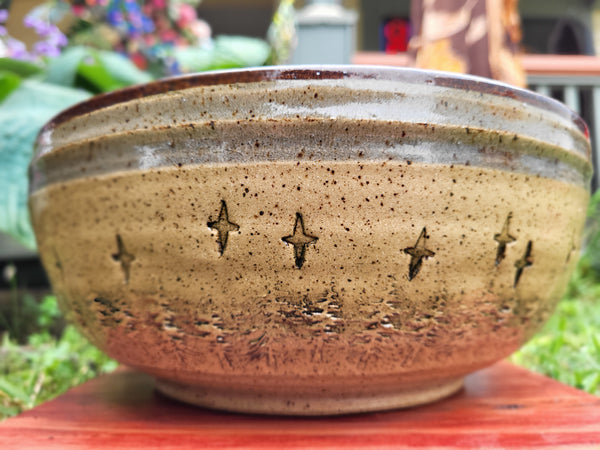 Large Moon and Stars Bowl by Liz Butler