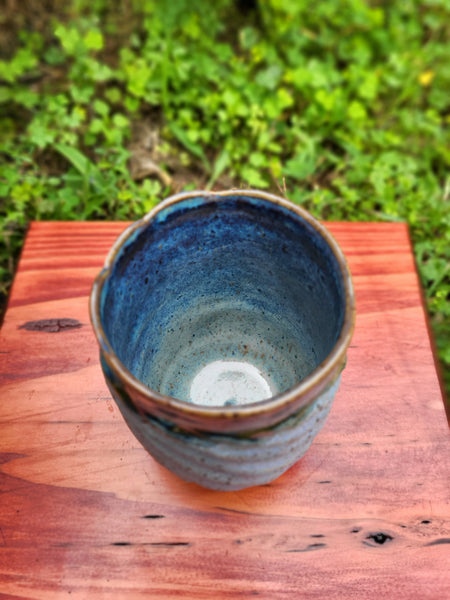 Speckled Blue Cup by Liz Butler