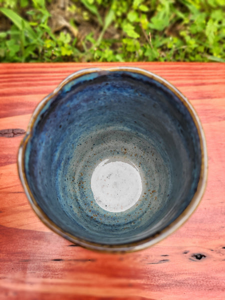 Speckled Blue Cup by Liz Butler