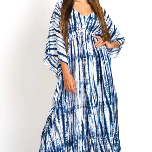 Shibori Tie Dye Kaftan Dresses