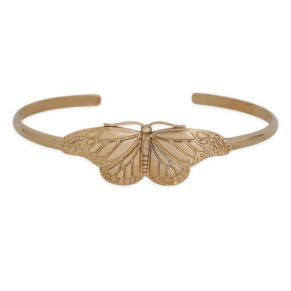 Monarch Butterfly Bronze Cuff Bracelet