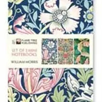 William Morris Floral Brocade Set of 3 Mini Notebooks