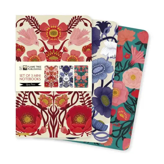 Nina Pace Floral Set of 3 Mini Notebooks