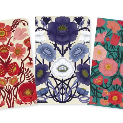 Nina Pace Floral Set of 3 Mini Notebooks