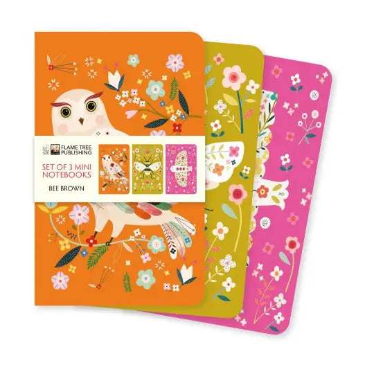 Bee Brown Set of 3 Mini Notebooks