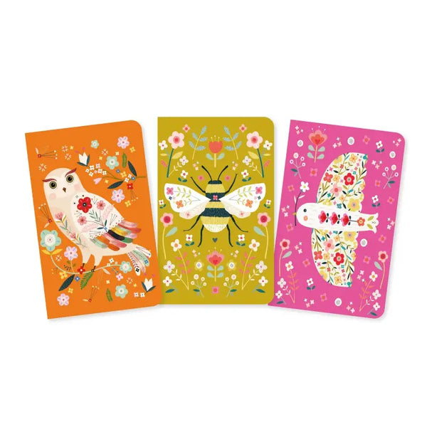Bee Brown Set of 3 Mini Notebooks