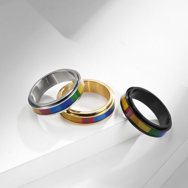 Rainbow LGBTQ Fidget Ring