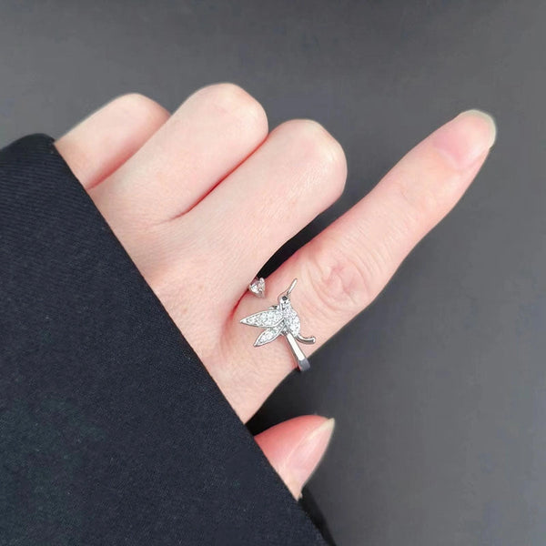 Hummingbird Anxiety Fidget Spinner Band Ring