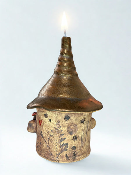 Golden Glaze Gnome by Liz Butler