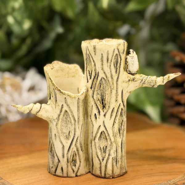 Perched Owl Tree Vase by Liz Butler