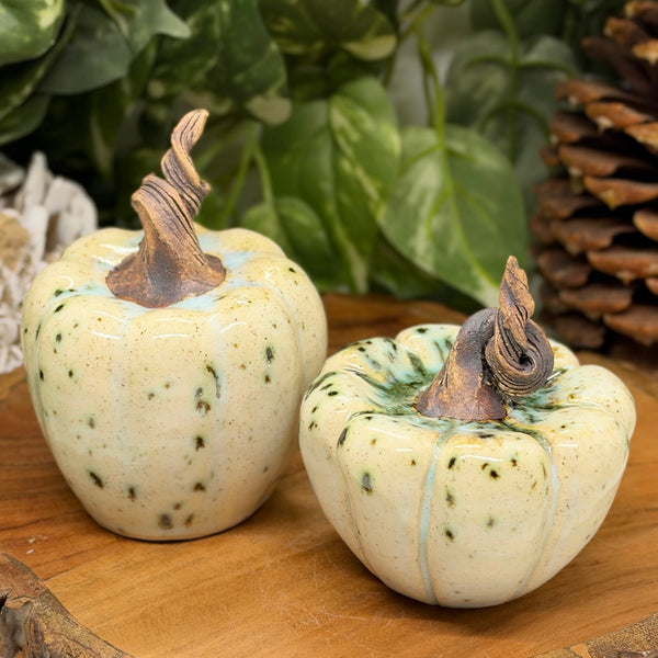 Speckled Green Small Pumpkins by Liz Butler
