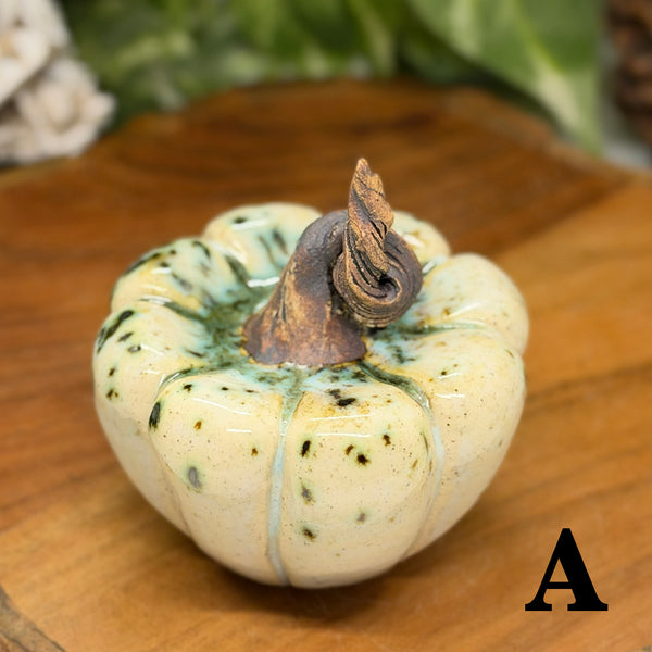 Speckled Green Small Pumpkins by Liz Butler