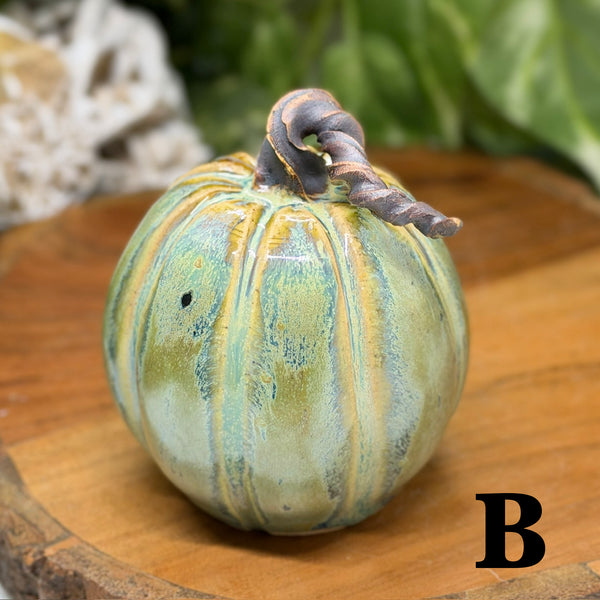 Small Green & Teal Pumpkins by Liz Butler